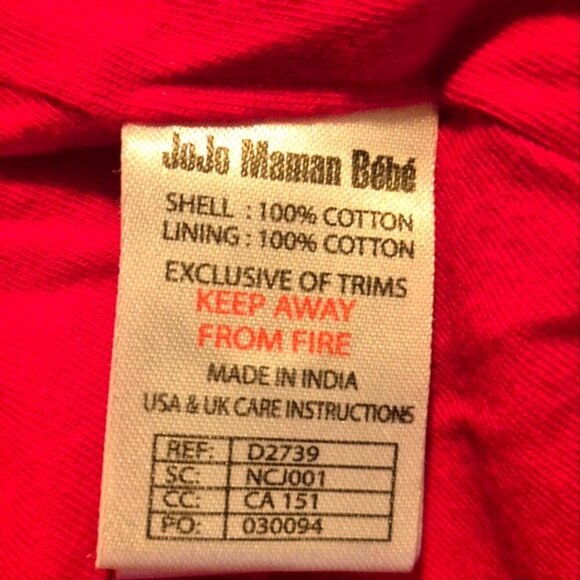 Jojo Maman Bébé girls size 18-24 months red & white sausage dog shirt vguc - Picture 5 of 5